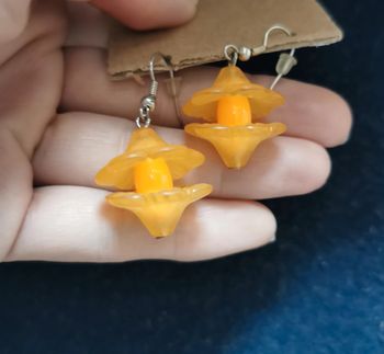Boucles fantaisie oranges