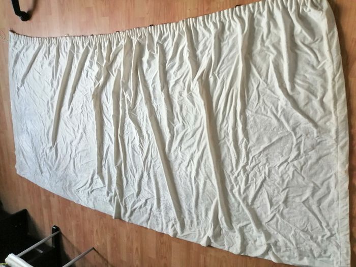 rideau opaque velours creme 190 x 123 cm