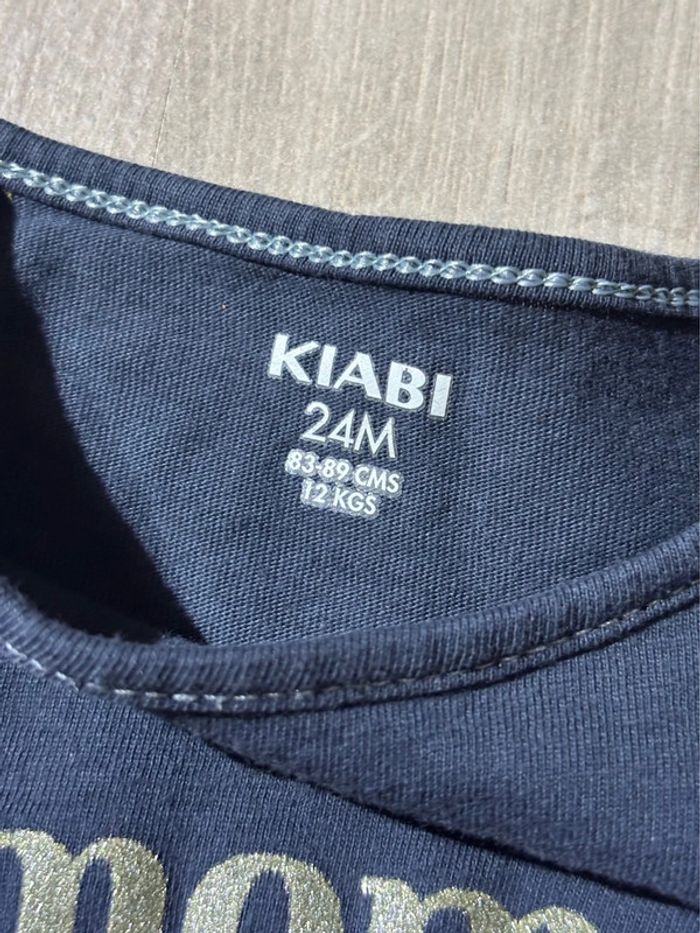 T-shirt noir doré Mom Dad Me Kiabi - photo numéro 4