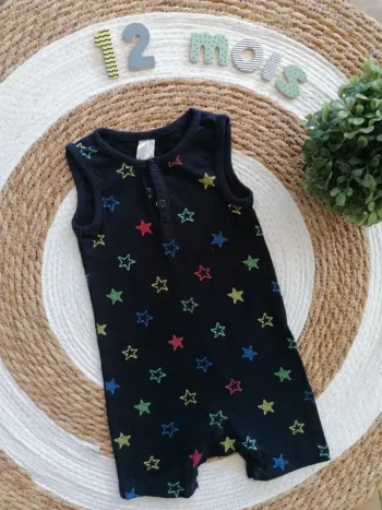 Barboteuse/Combishort bleu marine - H&M - Taille 80