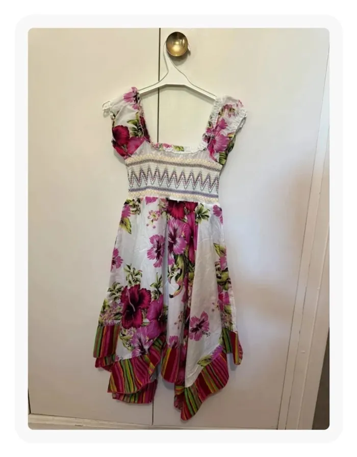 Robe à fleurs blanche - photo numéro 2