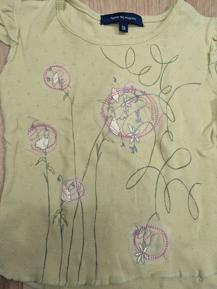 Tee-shirt vert clair Terre de Marins 2 ans - photo numéro 3