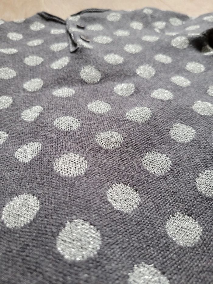 Robe pull grise à pois - photo numéro 4