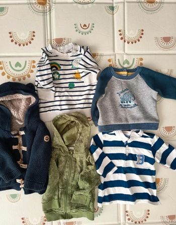 Lot vestes gilets  9 mois garçon 