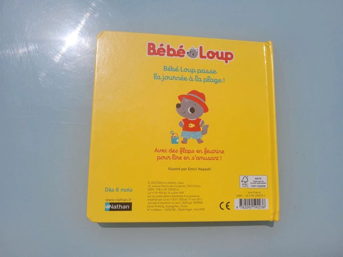 Bébé Loup à la mer 🏖 livre à caches feutrine - photo numéro 9