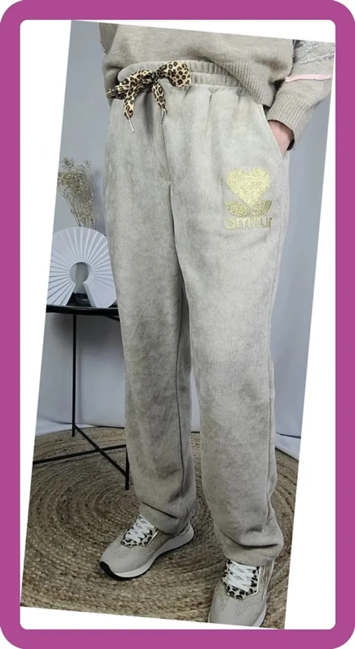 Pantajog velours, Amour, Taille Unique, Neuf avec étiquette - photo numéro 3