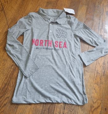 Polo manche longue gris garçon tex taille 11/12ans neuf