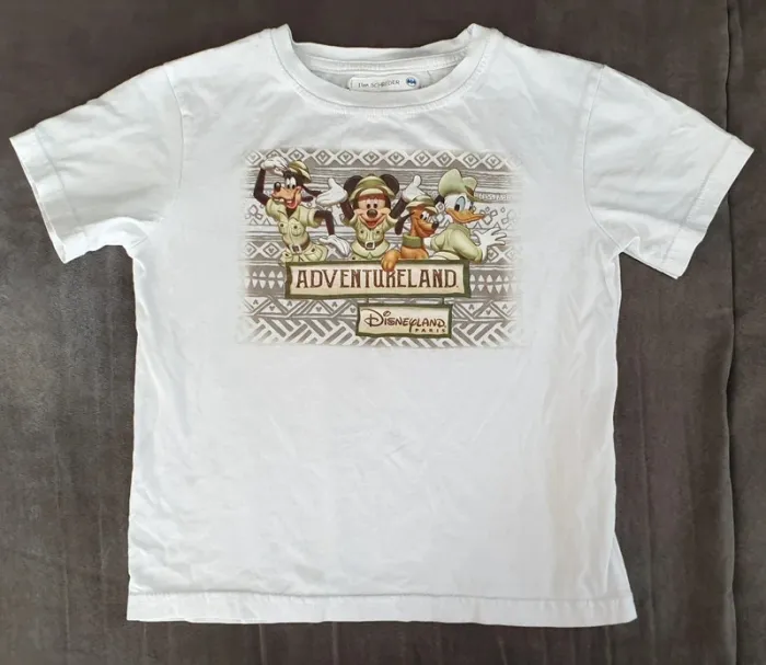 Tee-shirt blanc Disneyland 6 ans
