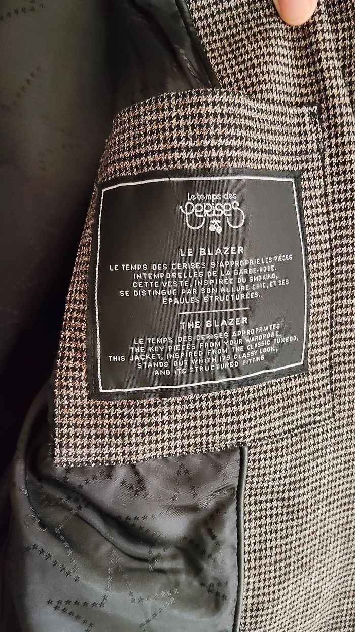 Veste blazer pied de poule le temps des cerises - photo numéro 3