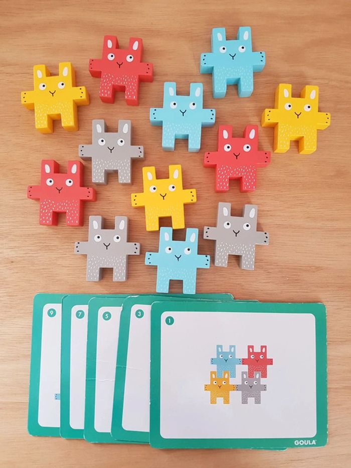 Goula Lapins à empiler, jeu en bois - photo numéro 4