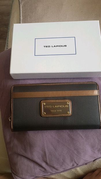 Portefeuille neuf marron ted lapidus