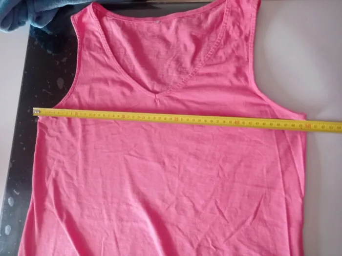 T-shirt sans manche rose avec dentelle - photo numéro 3