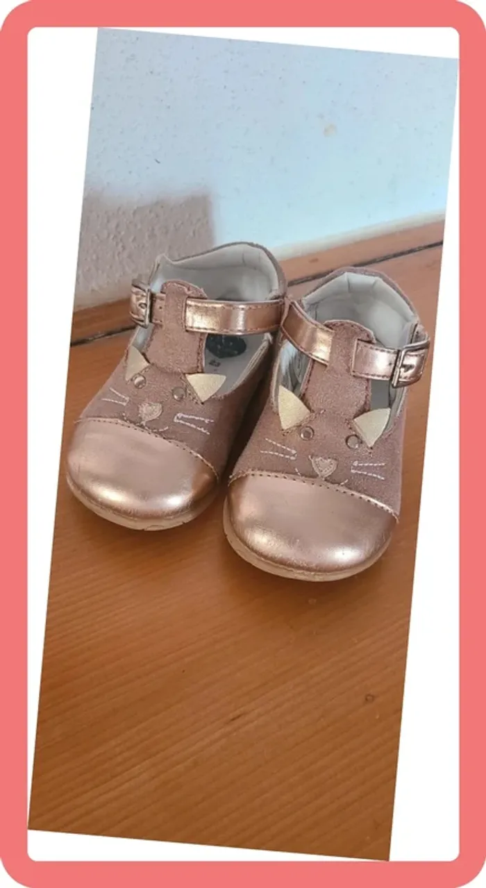Escarpins chat 🐱 fille taille 23, cuir