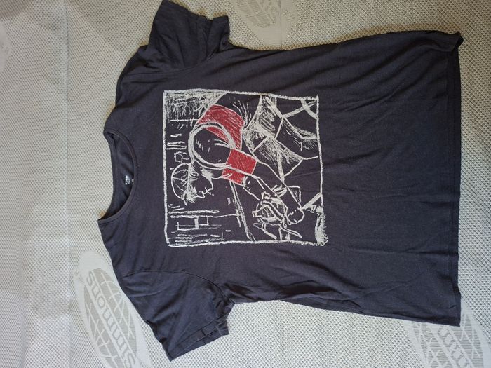 Tee shirt bleu imprimé Kiabi Taille XL - photo numéro 2