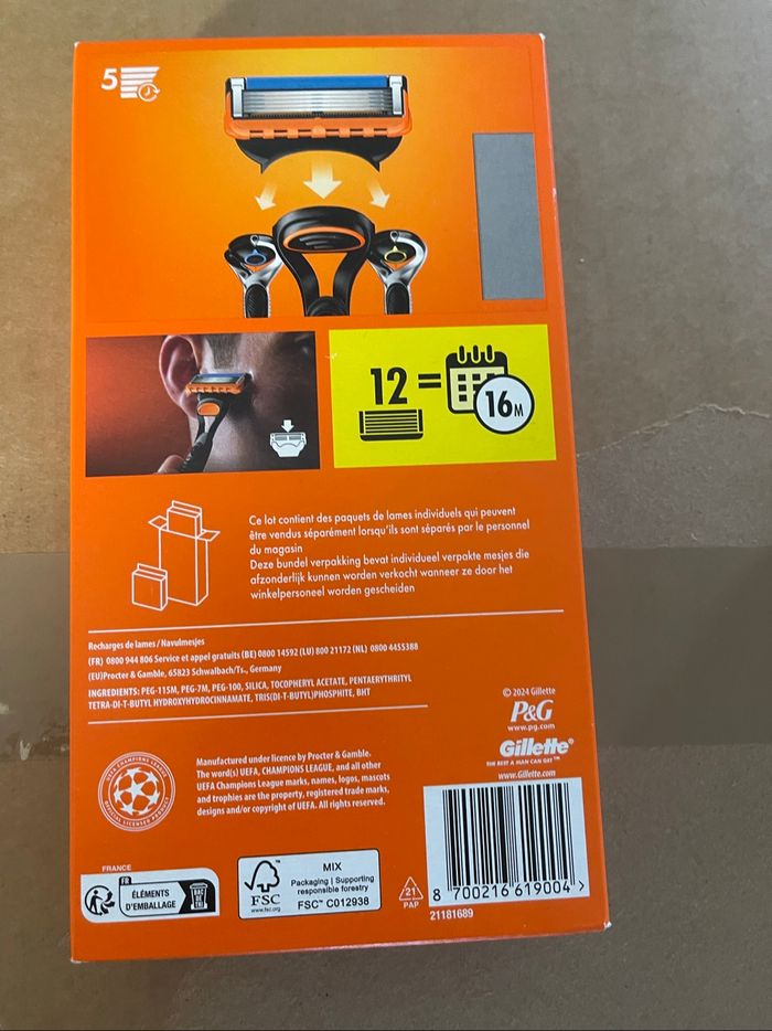 Pack 12 lames Gillette Fusion 5 neuve - photo numéro 3