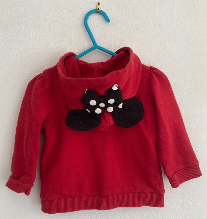 gilet à capuche zippée Minnie Disney taille 9/12 mois - photo numéro 3