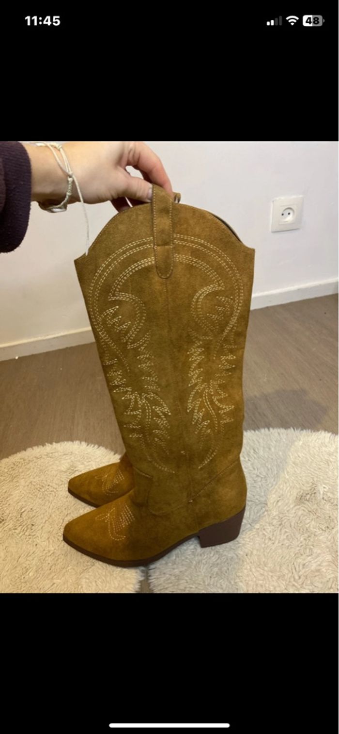Botte camel style santiag taille 39 - photo numéro 4