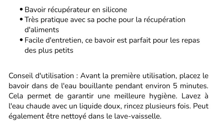 Bavoir silicone - photo numéro 2