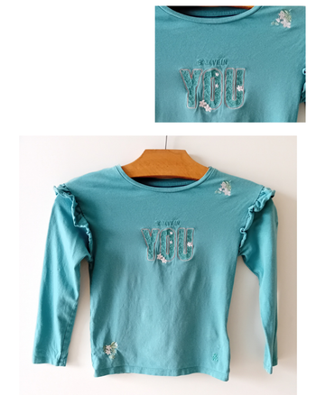 T-shirt manches longues fille 8 ans Lulu Castagnette 