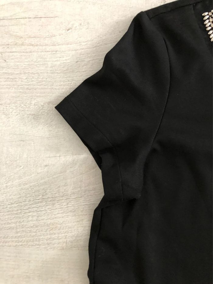 AN17: Robe noire « esprit » avec strass et perles TXXL-44/46 NEUVE - photo numéro 6