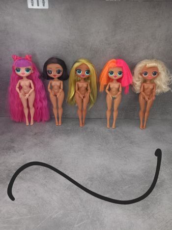Lot de 5 poupées omg lol surprise