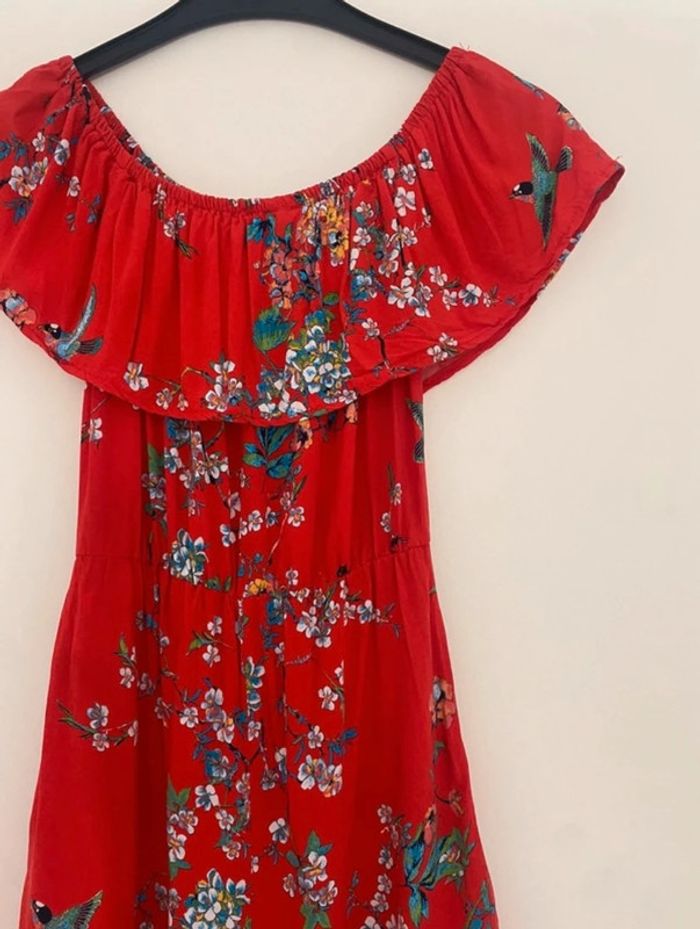 Combishort rouge fleurie été - photo numéro 4