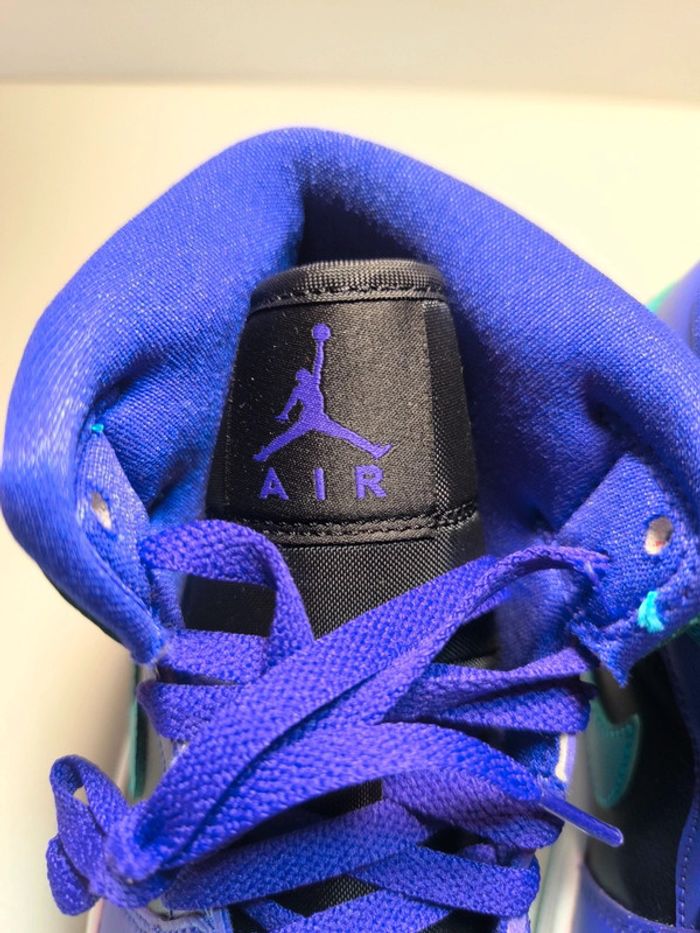 Baskets Jordan one mid black grape violette pointure 37.5 neuves avec boîte - photo numéro 5