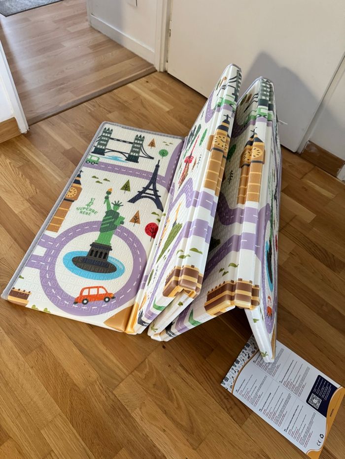 Tapis en mousse bébé , pliable et réversible, tapis de jeu enfant - photo numéro 3