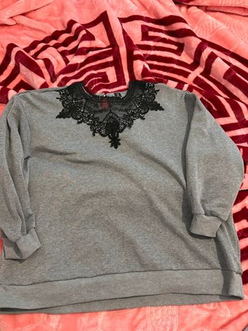 Pull gris femme