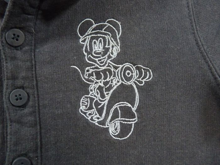 Pull sweat capuche molleton bleu marine blanc Mickey Disney 3 – 4 ans 98 – 104 cm garçon - photo numéro 3