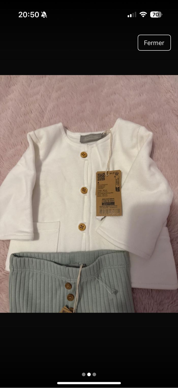 Gilet et legging bébé 3 mois - photo numéro 2