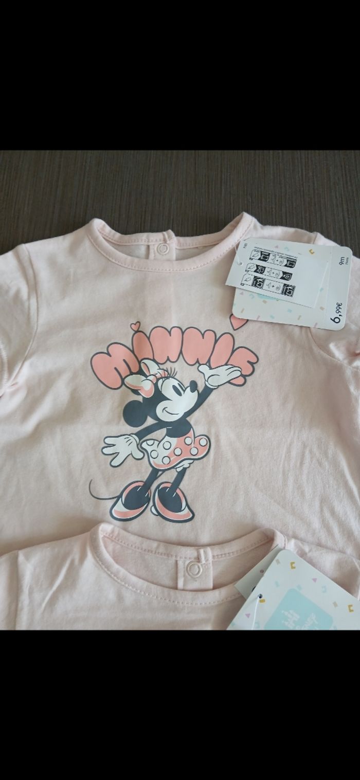 Lot 2 barboteuse combishort fille disney 71 cm 9 mois - photo numéro 2