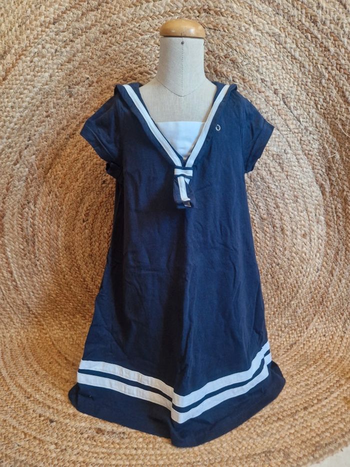 Jolie robe bleu marine fille H&M 4 ans - photo numéro 2