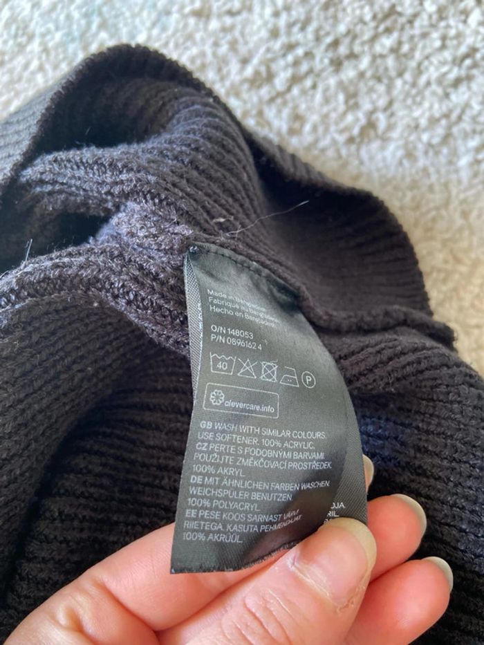 Petit pull noir court col roulé H&M Taille S - photo numéro 4