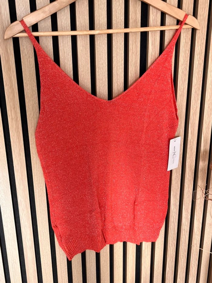 Débardeur en lurex corail - photo numéro 3