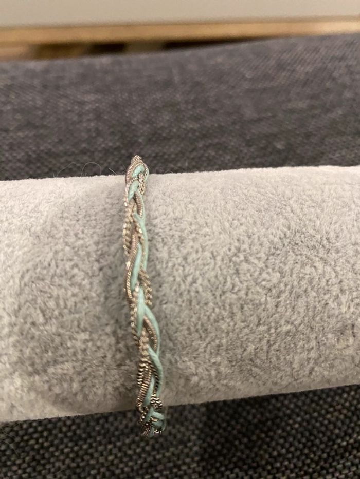 Bracelet tressé turquoise