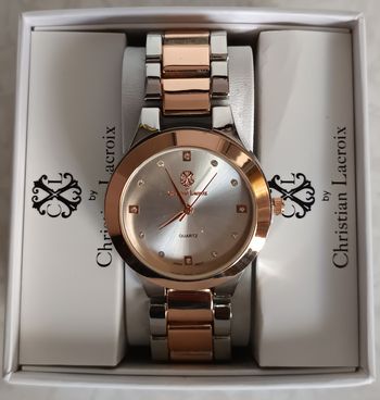 MONTRE Quartz Femme Rose Argenté CXL 0723 Christian LACROIX NEUVE avec boite
