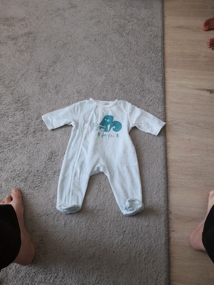 Pyjama velours renard 3 mois