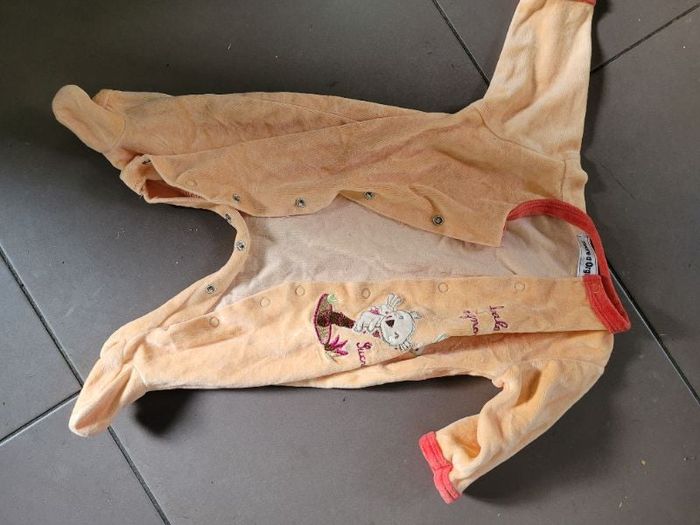 Pyjama velours sucre d orge 3 mois