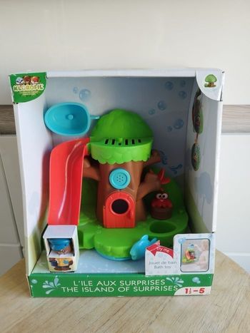Jouet de bain l'île aux surprise klorofil figurine incluse 