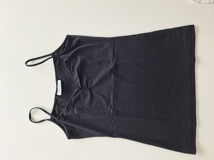 Top noir uni à bretelles XS