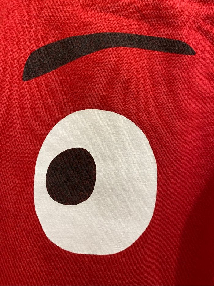T-shirt manches longues rouge rigolo émotion yeux colère bébé garçon 18 mois DPAM - photo numéro 4
