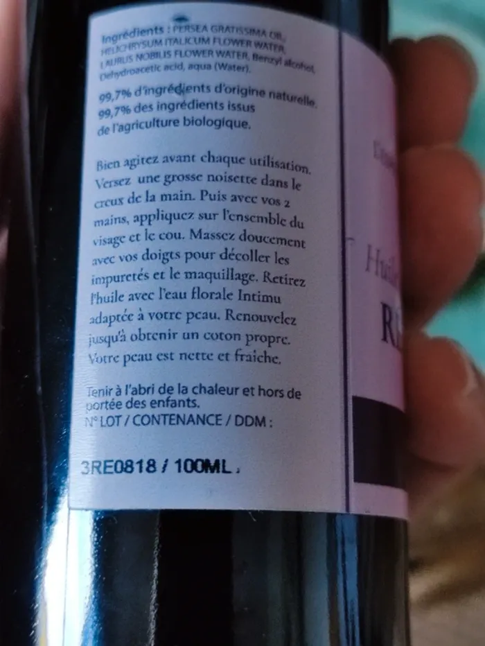 🌿 huile démaquillante révélatrice aux hydrolats d'immortelle 🌼 et de laurier - photo numéro 4