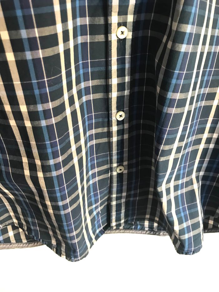 Chemise à carreaux bleu et noir homme Napapijri taille M - photo numéro 3