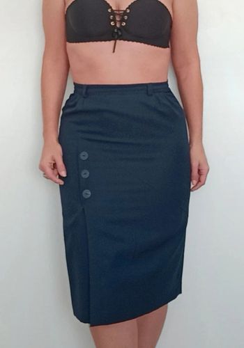 Jupe tailleur chic marine vintage taille 36