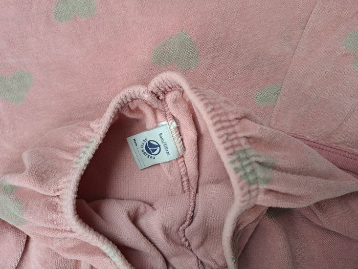 Pyjama Petit Bateau en velours motifs cœurs taille 5 ans - photo numéro 4