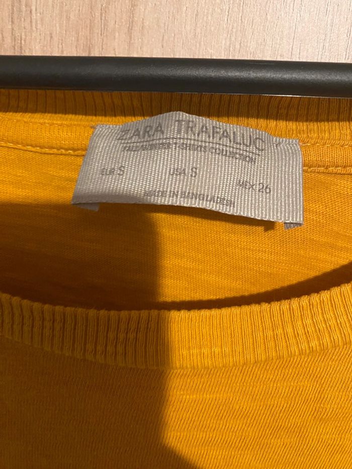 Haut manches 3/4 moutarde zara S - photo numéro 2