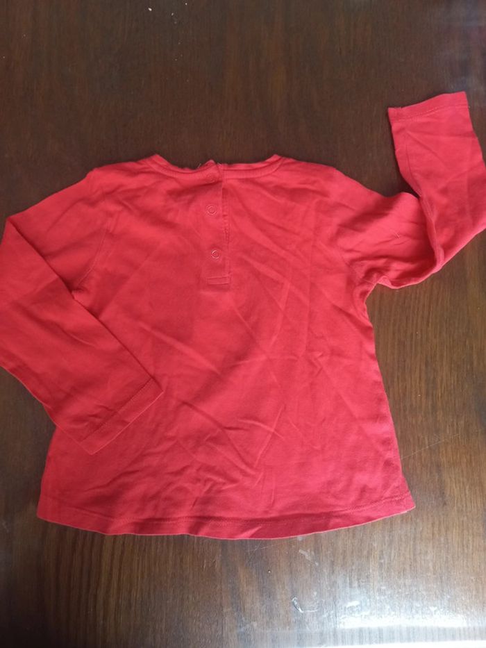 T-shirt "z'adore la sieste rouge kimbaloo 24mois - photo numéro 2