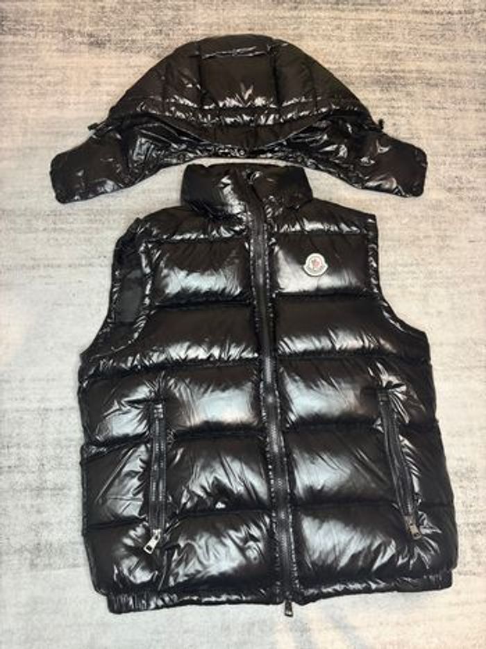 Doudoune Sans Manches Moncler Maya Noire Brillante - photo numéro 2