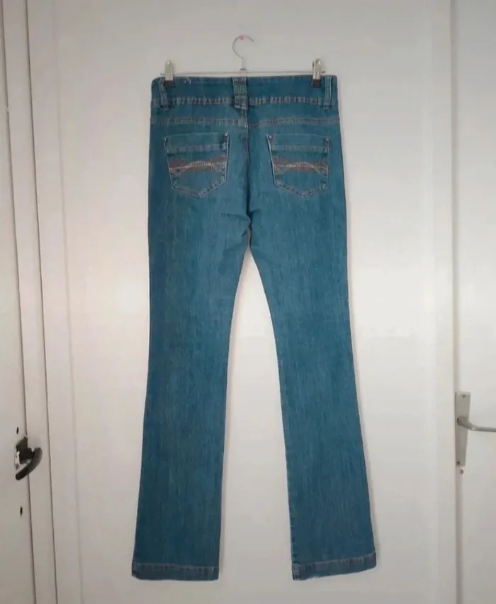 Jeans vintage y2k évasé/ patte d'éléphant femme.  C - photo numéro 2